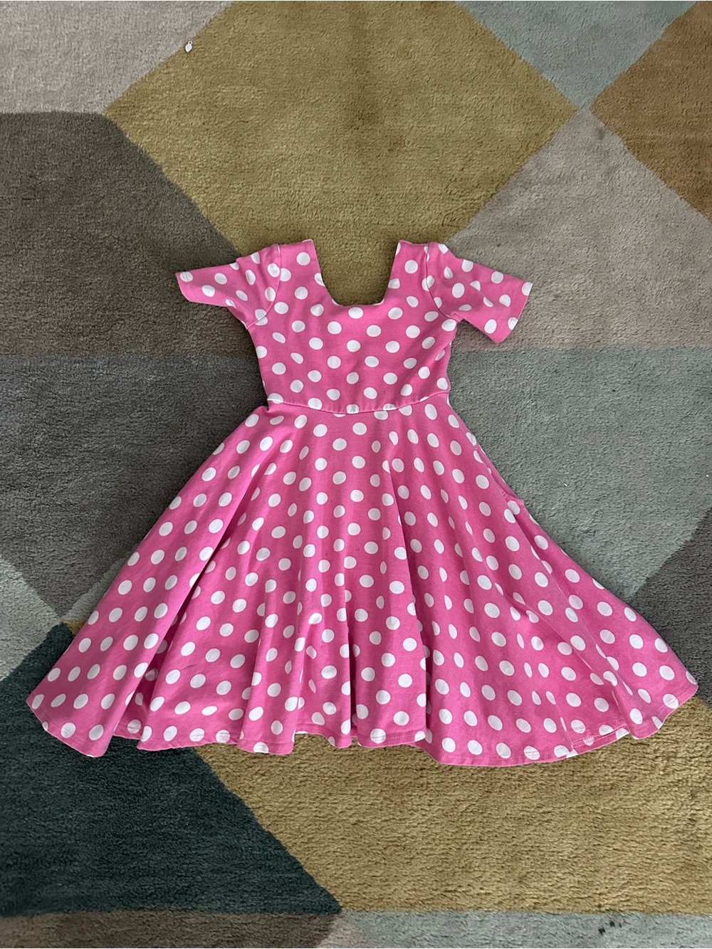 Remie Girl Pink Polka Dot Girls' Twirl Dress